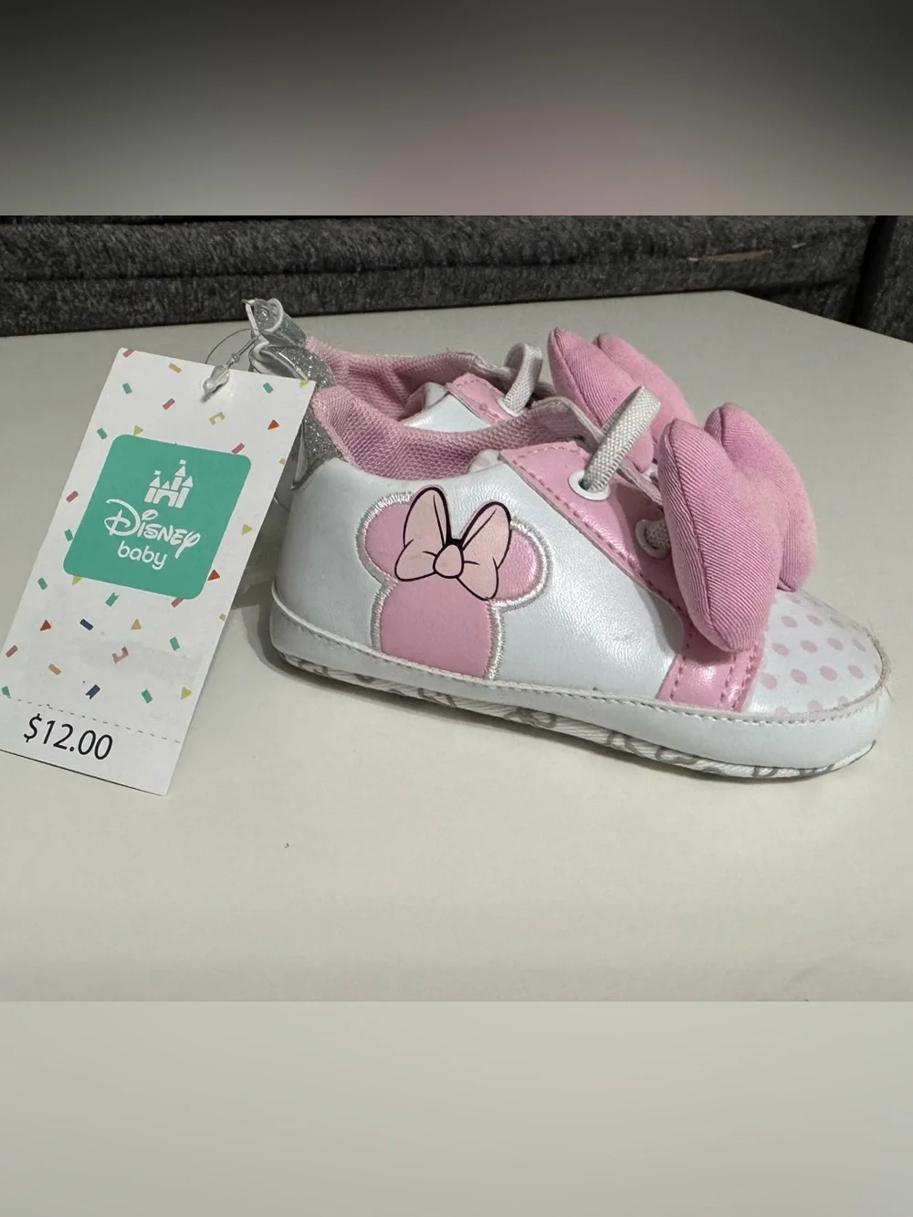 Disney Minnie Pink Bow Polka Dot Kids Shoes